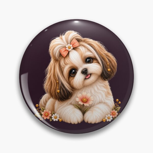 Item preview, Cute Shih Tzu – Fluffy Floral Dog Lover Design designed and sold by HO•Designs.