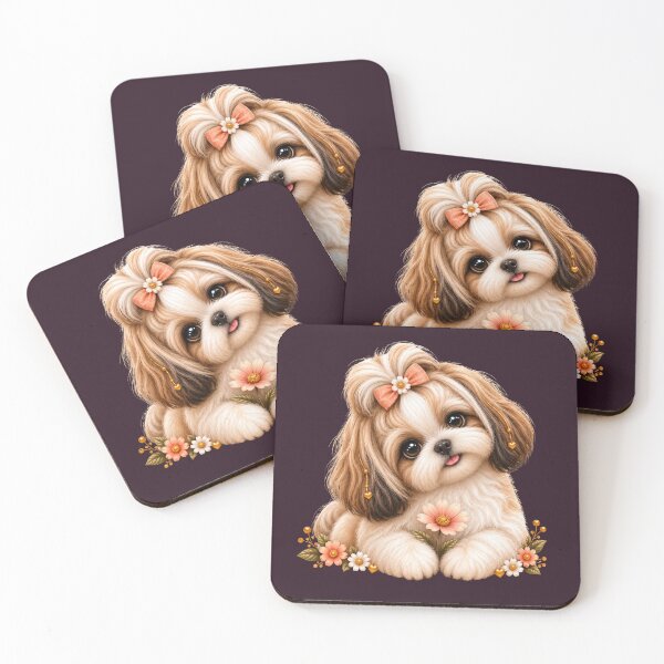 Item preview, Cute Shih Tzu – Fluffy Floral Dog Lover Design designed and sold by HO•Designs.