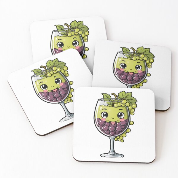 Item preview, Cute Wine Glass Character with Grapes Hand-Drawn Sketch Style – Wine lover gift designed and sold by michallechowicz.