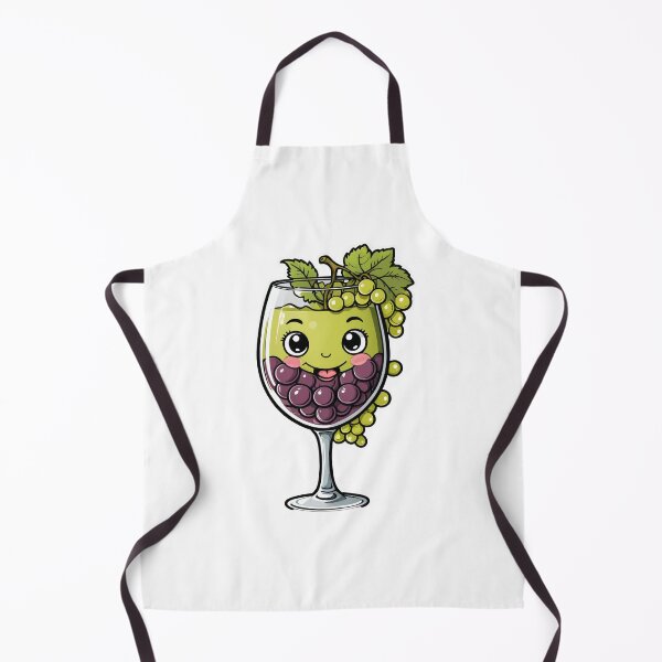 Item preview, Cute Wine Glass Character with Grapes Hand-Drawn Sketch Style – Wine lover gift designed and sold by michallechowicz.