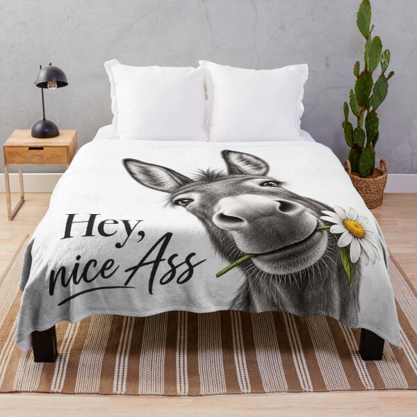 Item preview, Funny Donkey Quote Hey Nice Ass designed and sold by Nextstep Design.
