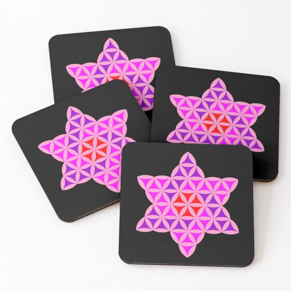 Item preview, Sacred Star Of Life, Inverse 02 - Pink/Indigo designed and sold by iSacredGeometry.
