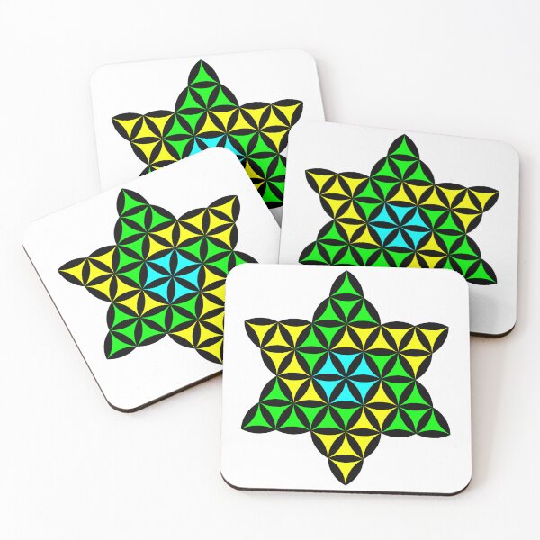 Item preview, Sacred Star of Life - Inverse, 2D GN/YL designed and sold by iSacredGeometry.