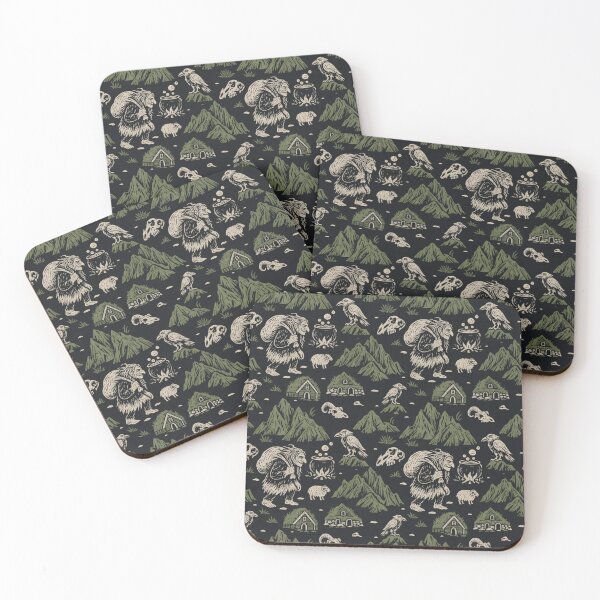Item preview, Gryla Cauldron and Basalt Repeat | Icelandic Ogress Folklore Winter Pattern designed and sold by StickyGuys.