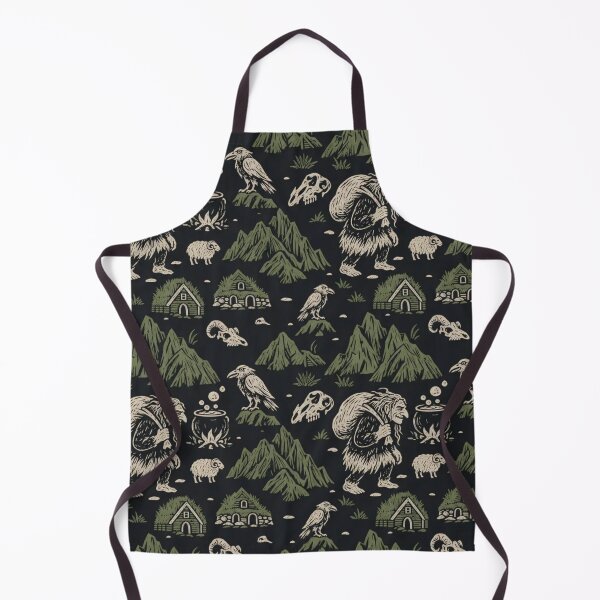 Item preview, Gryla Cauldron and Basalt Repeat | Icelandic Ogress Folklore Winter Pattern designed and sold by StickyGuys.