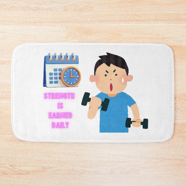 Item preview, Strength Is Earned Daily Workout Motivation Gym Graphic designed and sold by Varkajia.