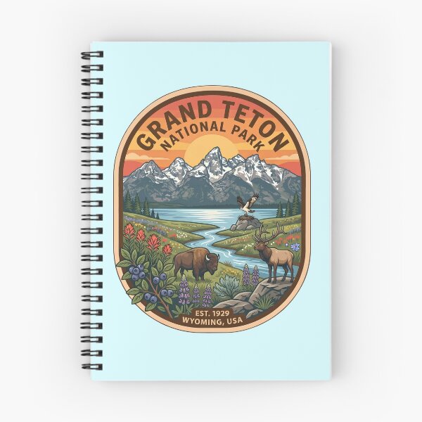Item preview, Vintage Grand Teton National Park Wyoming Wildlife Nature Badge designed and sold by LittleArij.