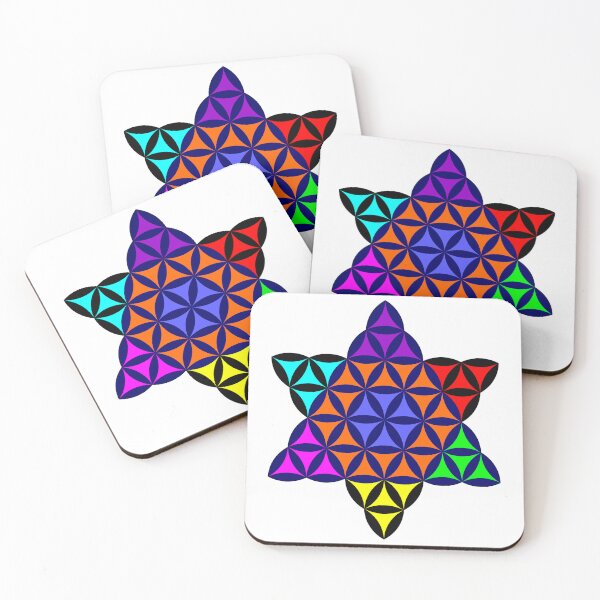Item preview, Sacred Star of Life – Inverse, 2D Rainbow designed and sold by iSacredGeometry.
