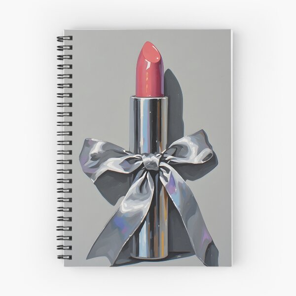 Item preview, Coral Lipstick with Silver Bow Oil Painting Print designed and sold by Sweetchaos73.