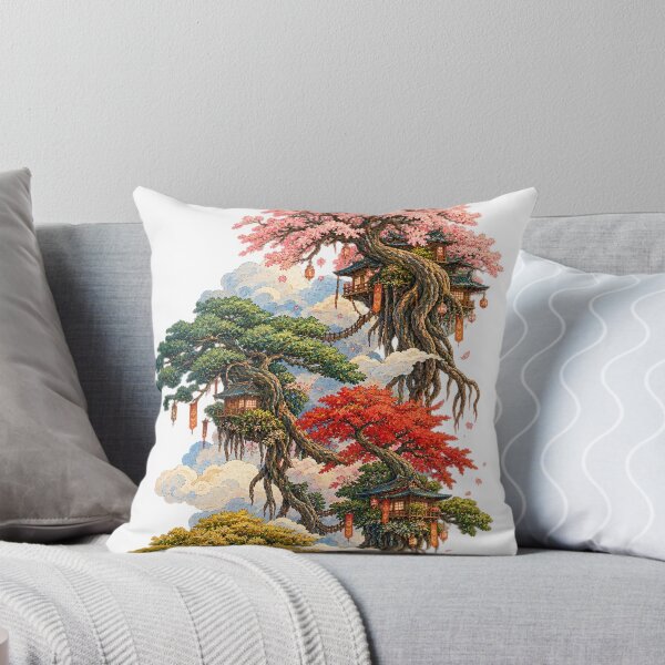 Item preview, Floating Japanese Houses – Enchanted Tree Villages in the Clouds designed and sold by Substance_life.