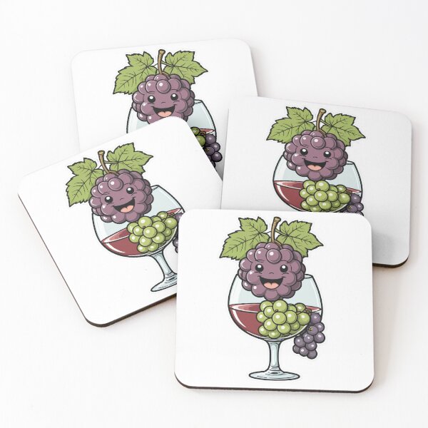 Item preview, Cute Wine Glass Character with Grapes Ukiyo-e Woodblock Style – Wine lover gift designed and sold by michallechowicz.