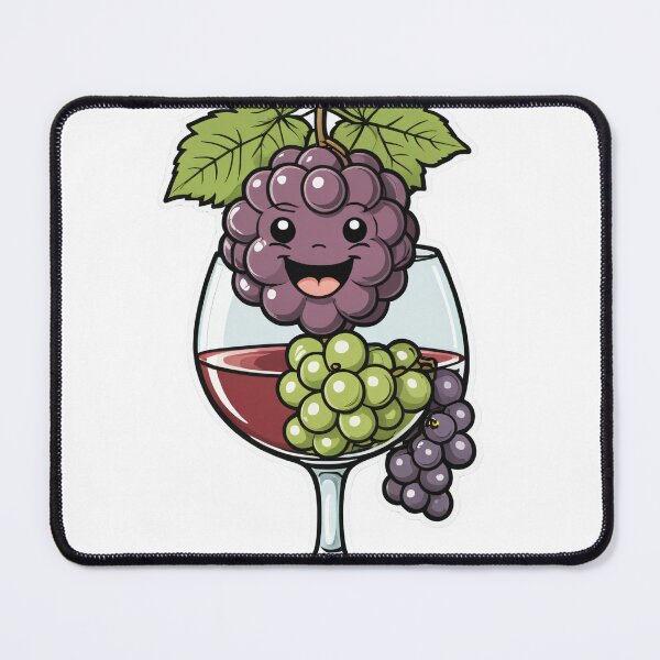 Item preview, Cute Wine Glass Character with Grapes Ukiyo-e Woodblock Style – Wine lover gift designed and sold by michallechowicz.