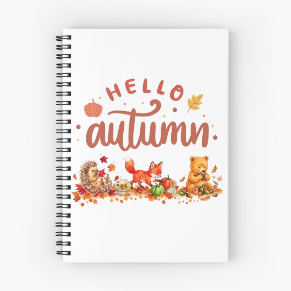 Item preview, Hello Autumn: Cute Fall Animals and Leaves Design designed and sold by VibranPalette.