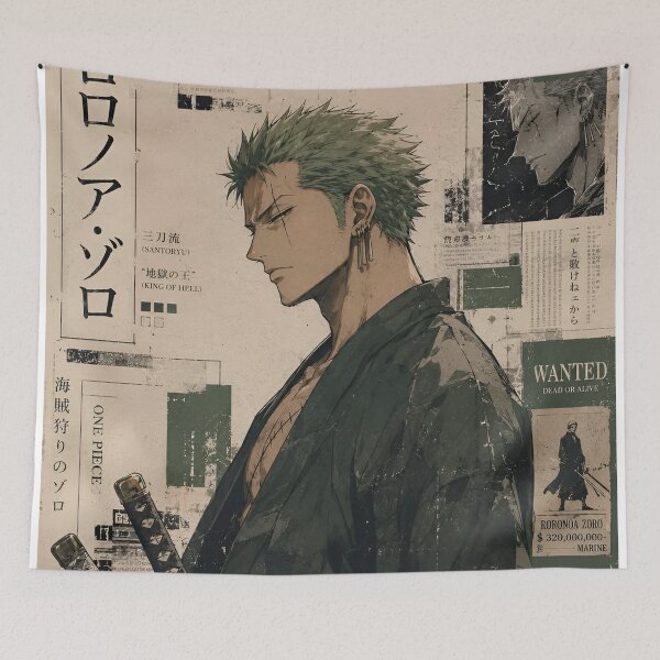 Item preview, Zoro | Three Sword Samurai Aesthetic – Dark Japanese Manga Style Warrior designed and sold by Dyan4.