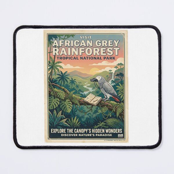 Item preview, African Grey Explorer designed and sold by PictoVibe.