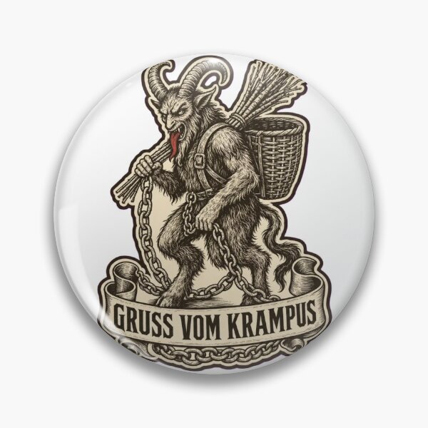 Item preview, Krampusnacht Chain and Birch Woodcut | Alpine Christmas Devil Night Slogan designed and sold by StickyGuys.