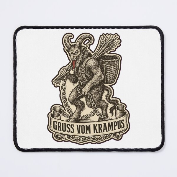 Item preview, Krampusnacht Chain and Birch Woodcut | Alpine Christmas Devil Night Slogan designed and sold by StickyGuys.
