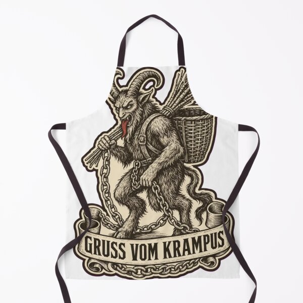 Item preview, Krampusnacht Chain and Birch Woodcut | Alpine Christmas Devil Night Slogan designed and sold by StickyGuys.