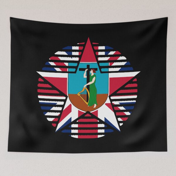 Item preview, Retro Montserrat Flag Star MS designed and sold by shitpostee.