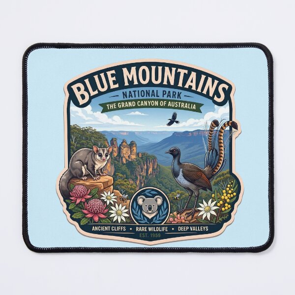 Item preview, Vintage Blue Mountains National Park Australia Wildlife Badge designed and sold by LittleArij.