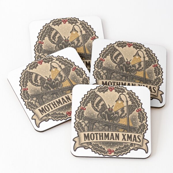 Item preview, Mothman Xmas Sighting Card | Retro Cryptid Christmas Slogan designed and sold by StickyGuys.