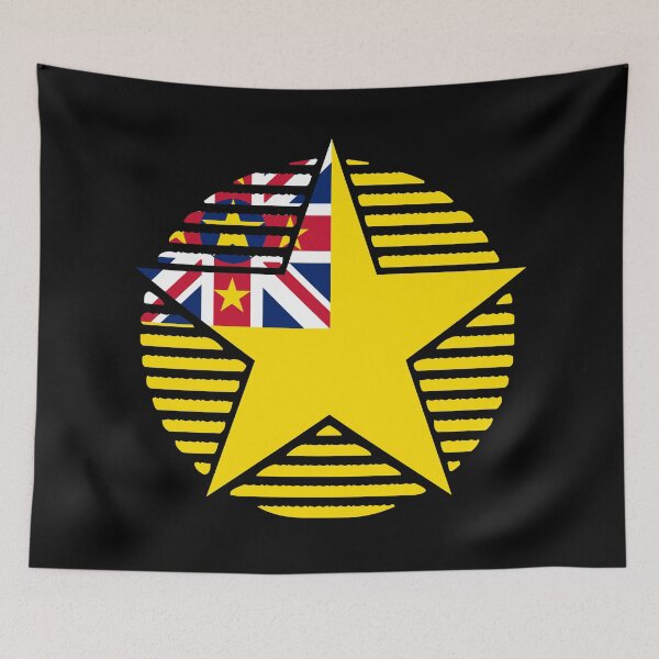 Item preview, Retro Niue Flag Star NU designed and sold by shitpostee.