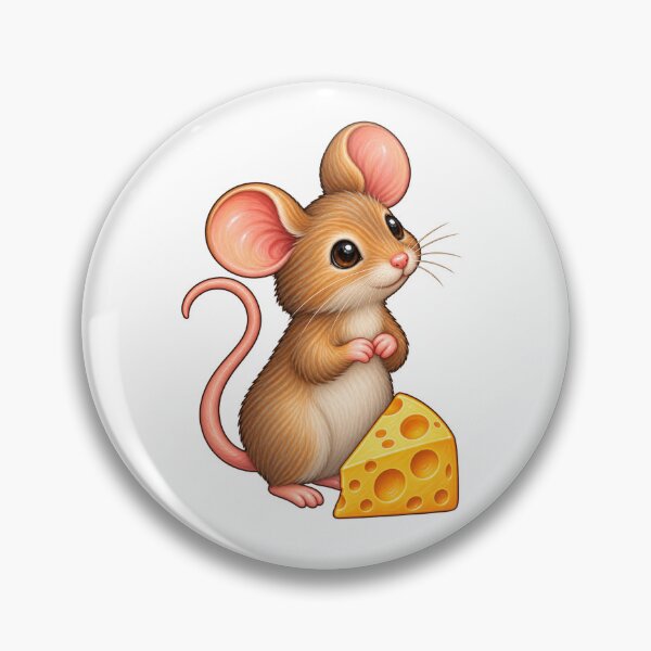 Item preview, Cute Tiny Mouse with Cheese  designed and sold by Haleema Rauf.