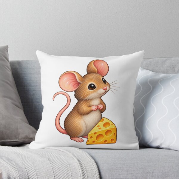 Item preview, Cute Tiny Mouse with Cheese  designed and sold by Haleema Rauf.