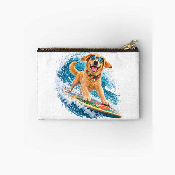 Item preview, Happy Labrador Surfing Tropical Wave – Summer Dog Surf Adventure designed and sold by builtforyou.