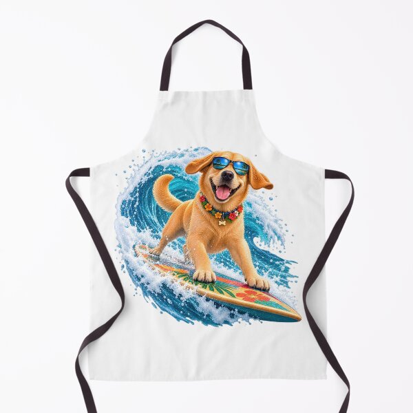 Item preview, Happy Labrador Surfing Tropical Wave – Summer Dog Surf Adventure designed and sold by builtforyou.