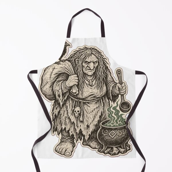 Item preview, Gryla Sack and Cauldron | Icelandic Ogress Folklore Woodcut Die Cut designed and sold by StickyGuys.