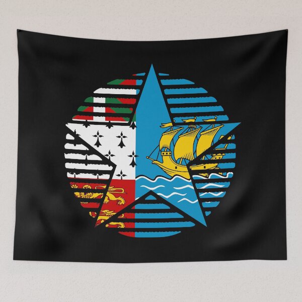 Item preview, Retro Saint Pierre and Miquelon Flag Star PM designed and sold by shitpostee.