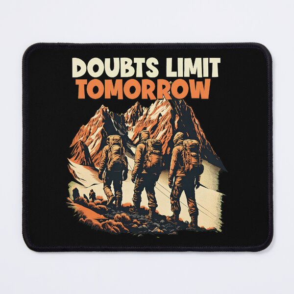Item preview, Doubts Limit Tomorrow Mountain Hikers Art designed and sold by pankecibolay.