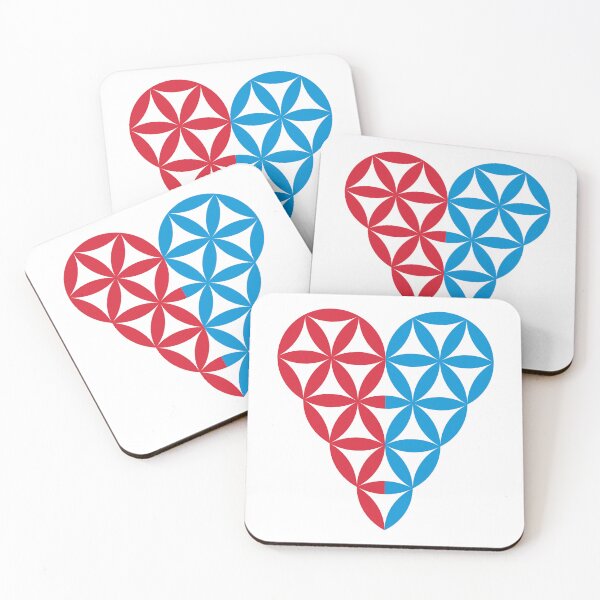 Item preview, Sacred Heart of Life Duality 2D/Red/Blue designed and sold by iSacredGeometry.