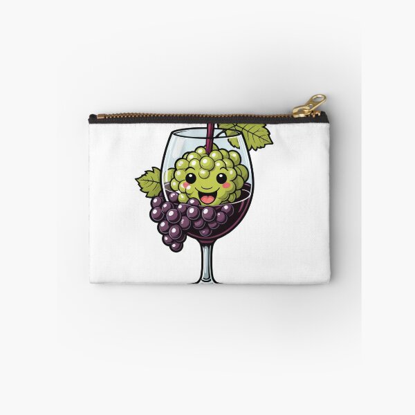 Item preview, Cute Wine Glass Character with Grapes Pop Art Halftone Style – Wine lover gift designed and sold by michallechowicz.