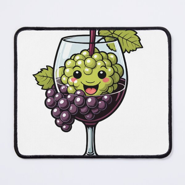 Item preview, Cute Wine Glass Character with Grapes Pop Art Halftone Style – Wine lover gift designed and sold by michallechowicz.
