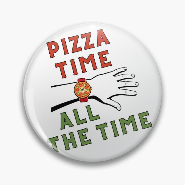 Item preview, Pizza Time All The Time - Funny Pizza Clock Hand  designed and sold by Shedronpanda.