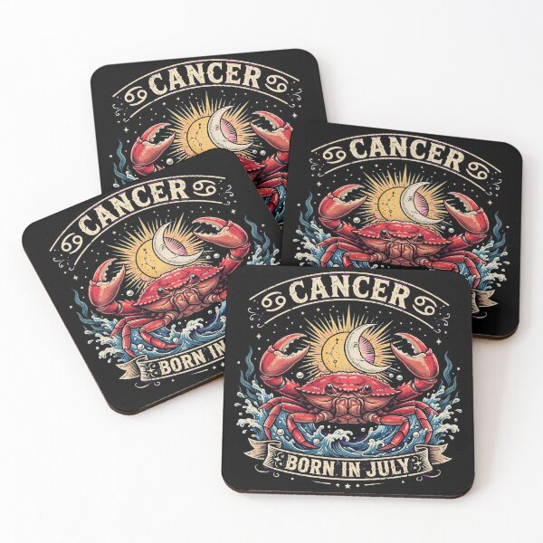 Item preview, Cancer Born in July Vintage Zodiac Crab Design for Astrology Lovers Birthday Gift designed and sold by Teetreasure2.