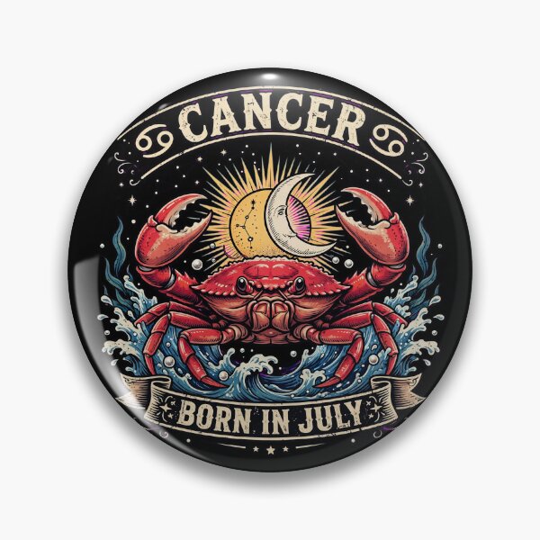 Item preview, Cancer Born in July Vintage Zodiac Crab Design for Astrology Lovers Birthday Gift designed and sold by Teetreasure2.