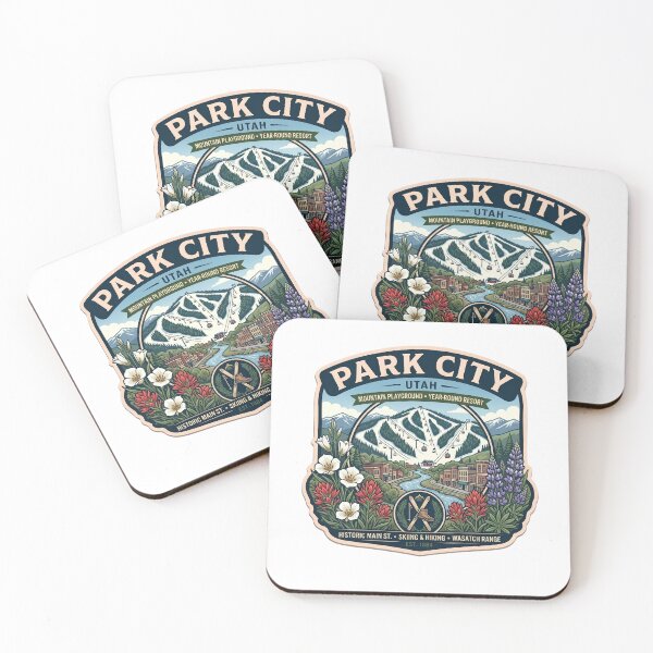 Item preview, Vintage Park City Utah Ski Resort Mountain Hiking Badge designed and sold by LittleArij.