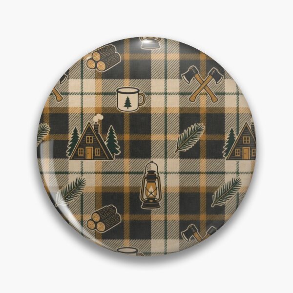 Item preview, Cabincore Lantern Wool Plaid | Cozy Winter Cabin Repeat Pattern designed and sold by StickyGuys.