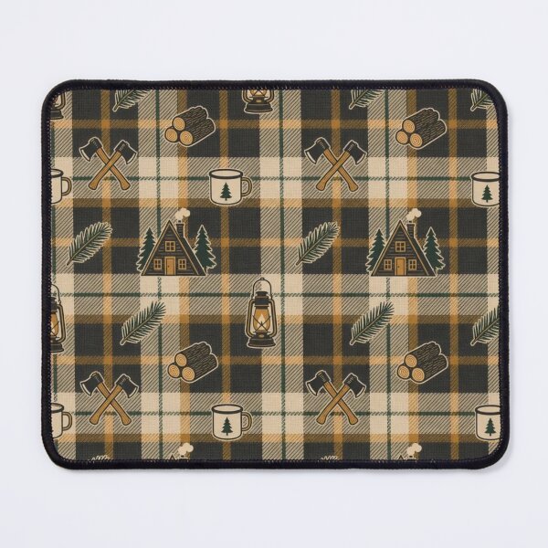 Item preview, Cabincore Lantern Wool Plaid | Cozy Winter Cabin Repeat Pattern designed and sold by StickyGuys.