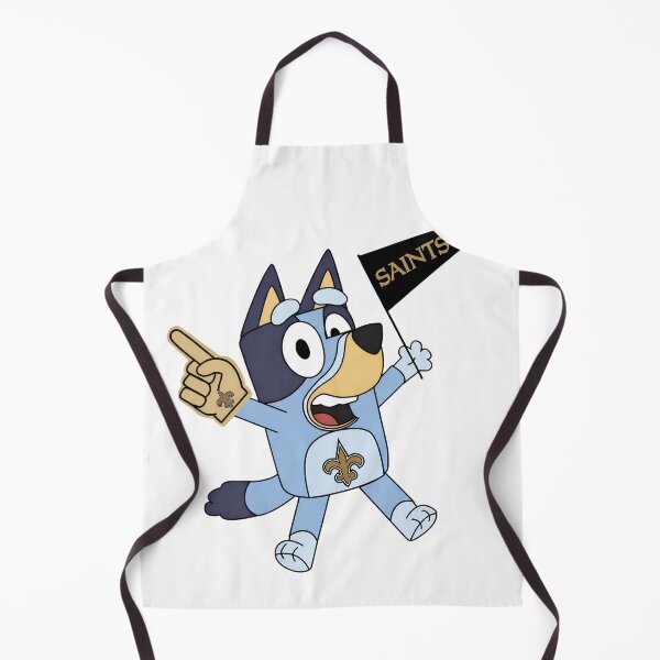 Item preview, Bluey Character with Saints Flag and Foam Finger designed and sold by Odd-Rainbow-Ink.