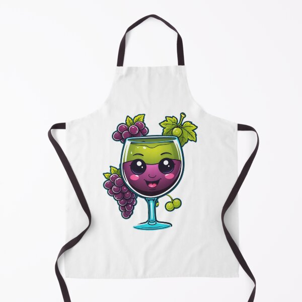 Item preview, Cute Wine Glass Character with Grapes Neon Glow Dark Style – Wine lover gift designed and sold by michallechowicz.
