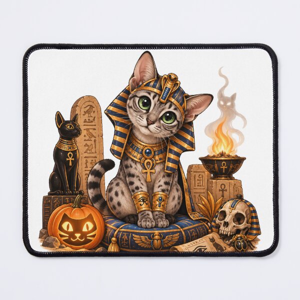 Item preview, Cute Egyptian Mau Pharaoh Cat Halloween designed and sold by NoExcusesTraveller .