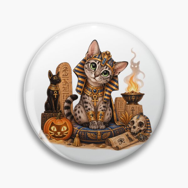 Item preview, Cute Egyptian Mau Pharaoh Cat Halloween designed and sold by NoExcusesTraveller .