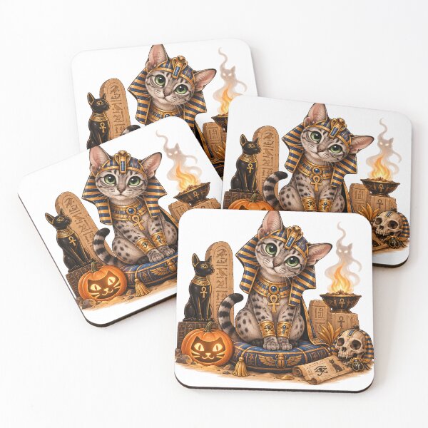 Item preview, Cute Egyptian Mau Pharaoh Cat Halloween designed and sold by NoExcusesTraveller .