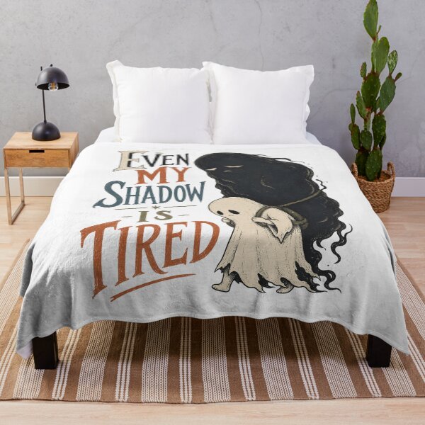 Item preview, Even My Shadow Is Tired – Funny Ghost Dark Humor Halloween designed and sold by CalmDownZone ⭐️⭐️⭐️⭐️⭐️.