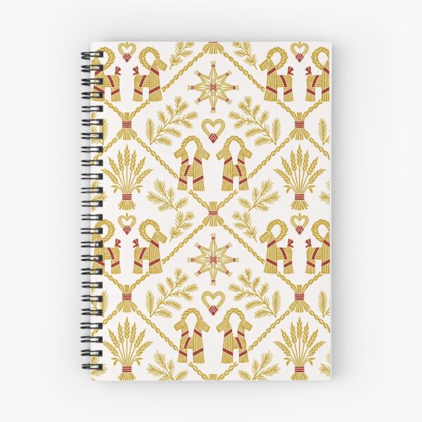 Item preview, Yule Goat Julbock Straw Damask | Scandinavian Nordic Christmas Repeat Pattern designed and sold by StickyGuys.