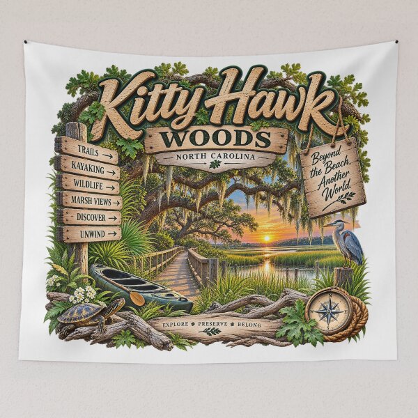 Item preview, Kitty Hawk NC Maritime Woods designed and sold by The Coastal Route.